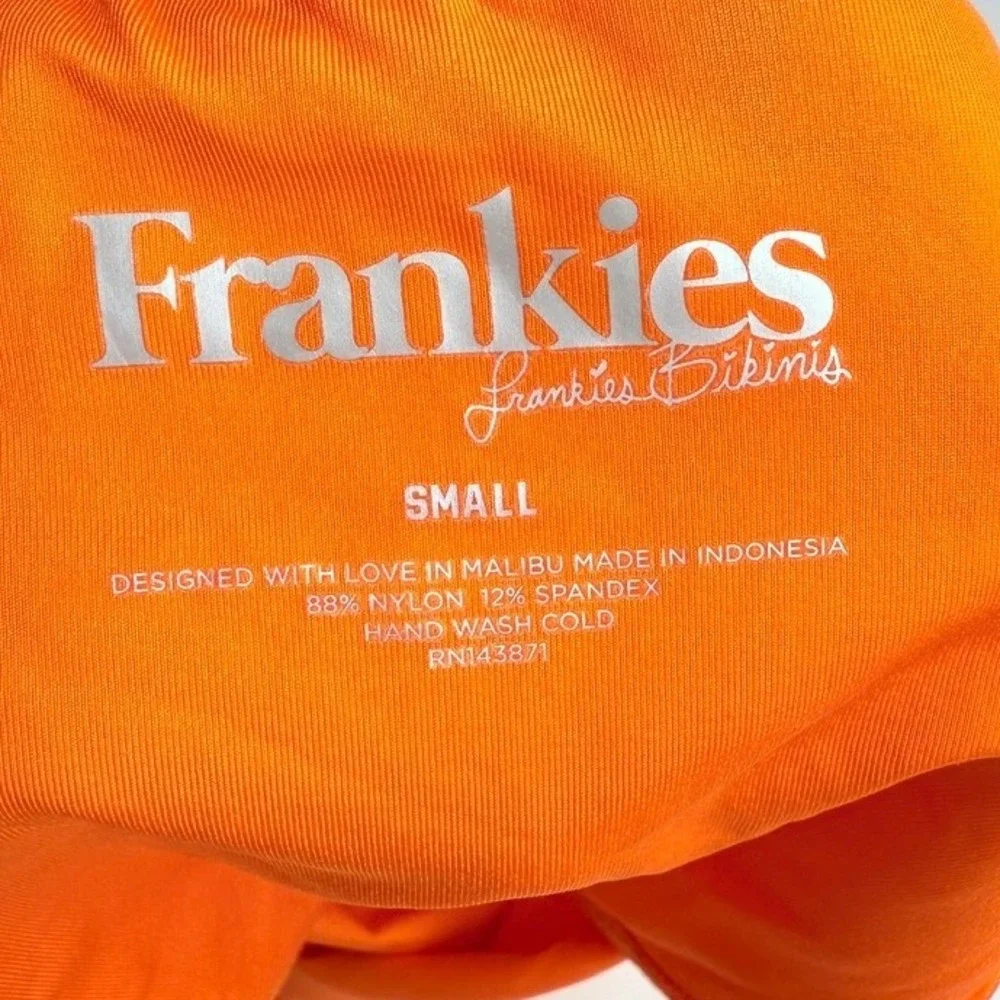 Frankies Bikinis Mallory One‎ Piece Swimsuit in Citrus Orange Size Small